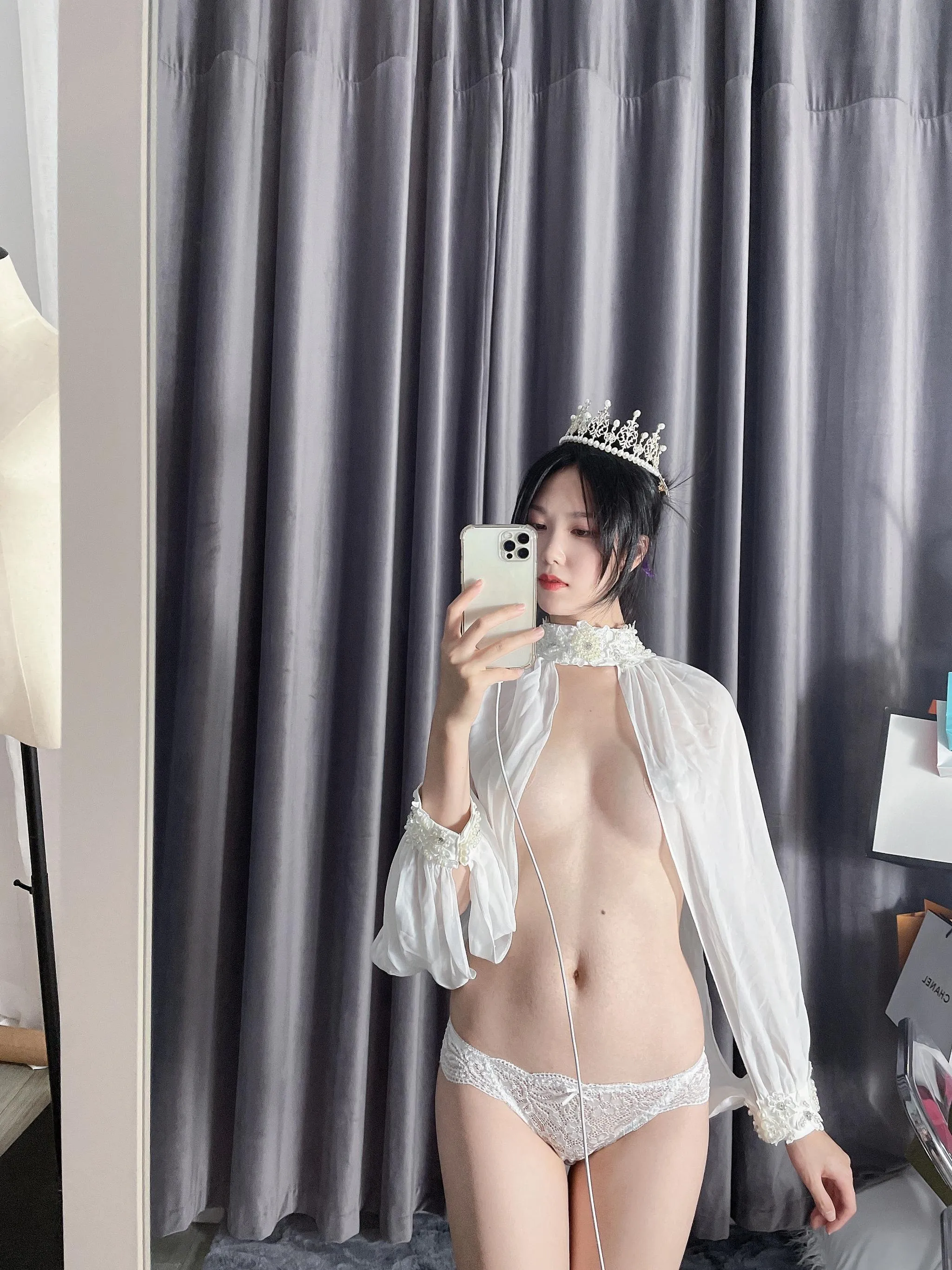 抖娘-利世 – NO.65 01月微密圈-小蝴蝶乳贴 [9P]插图6